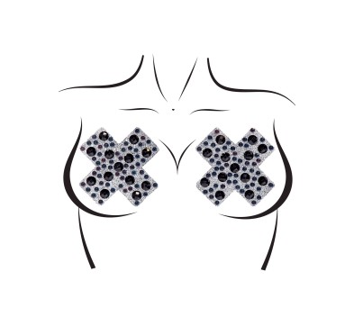 X Factor Nipple jewels sticker Black